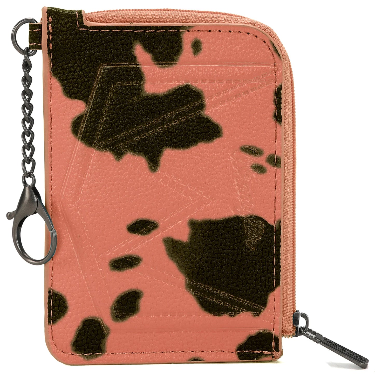 Montana West Wrangler Cow Print Mini Zip Card Case