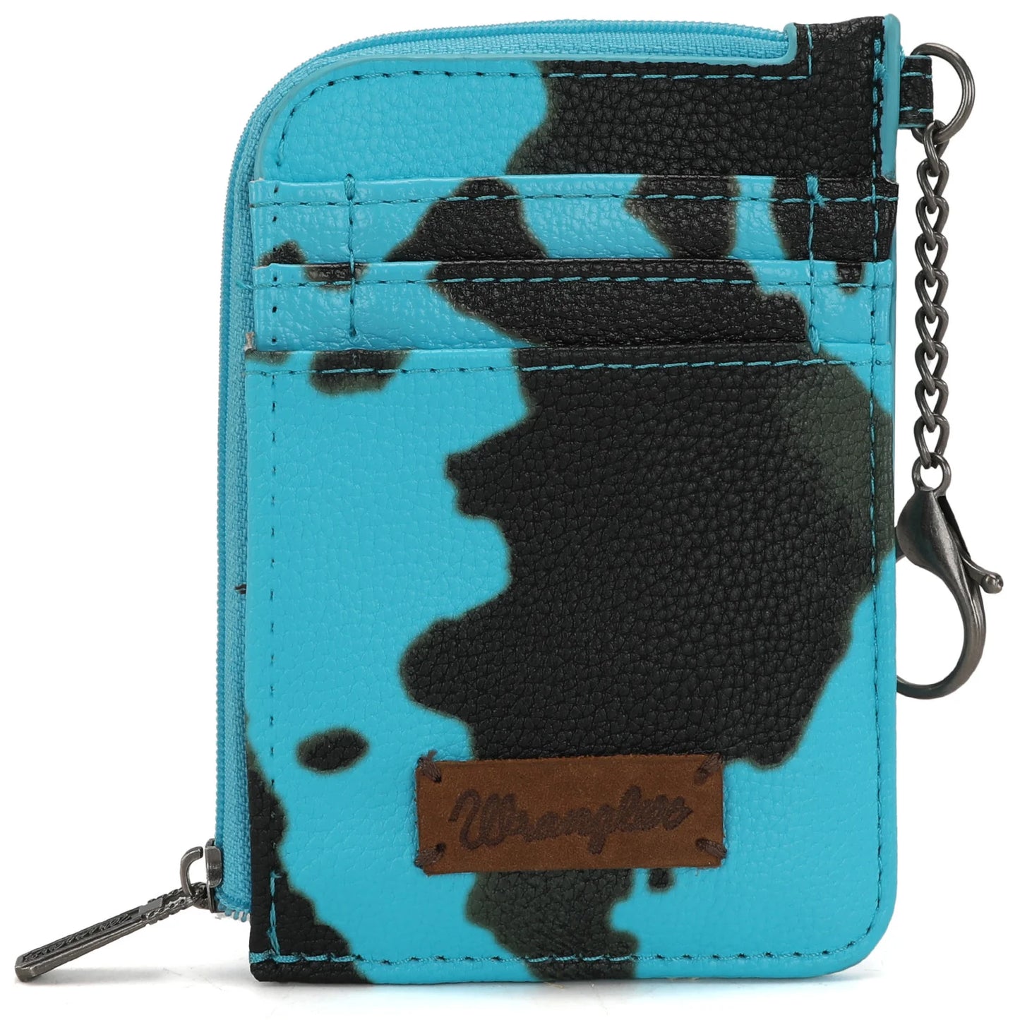 Montana West Wrangler Cow Print Mini Zip Card Case