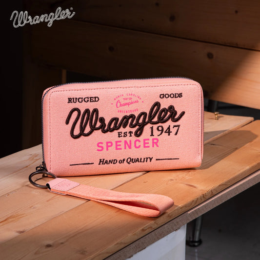 Vintage Wrangler Canvas Zip Wristlet