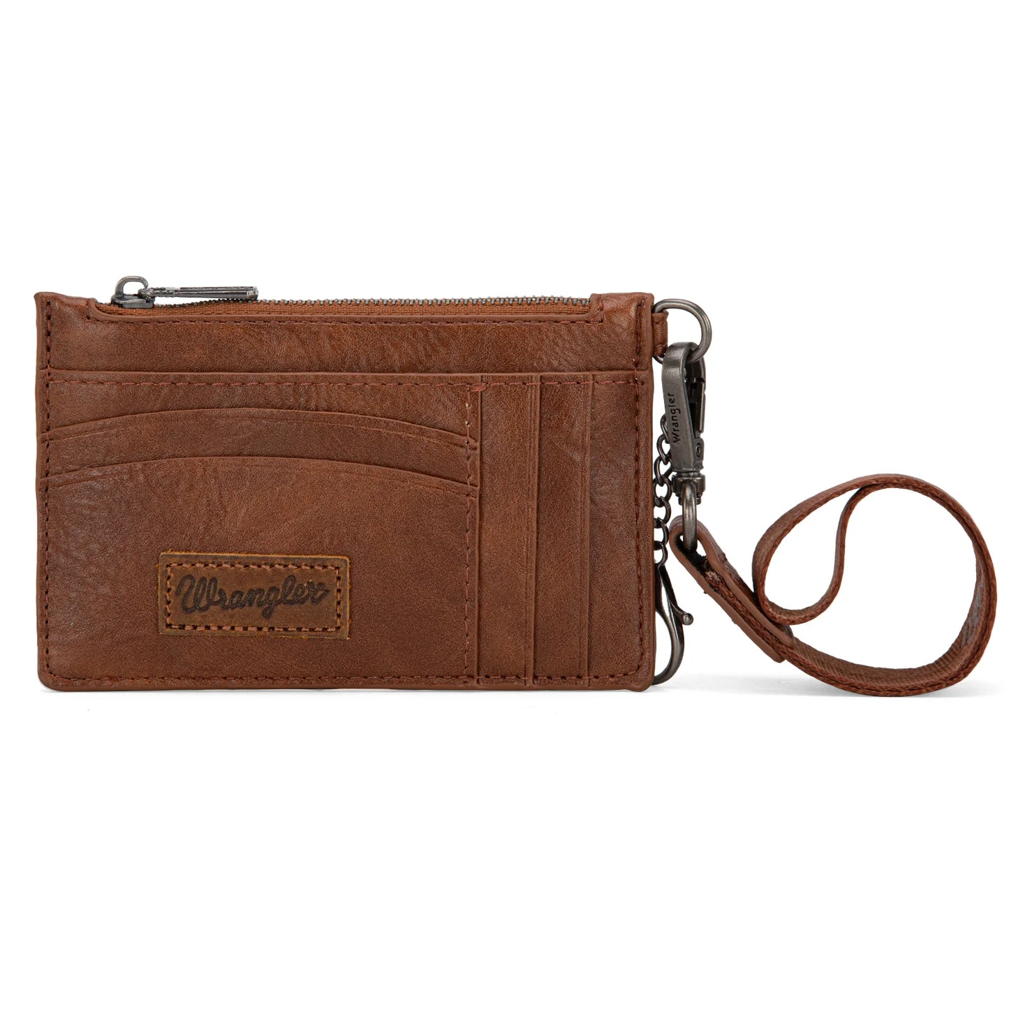 Wrangler Solid Color Key Chain Wristlet Card Wallet