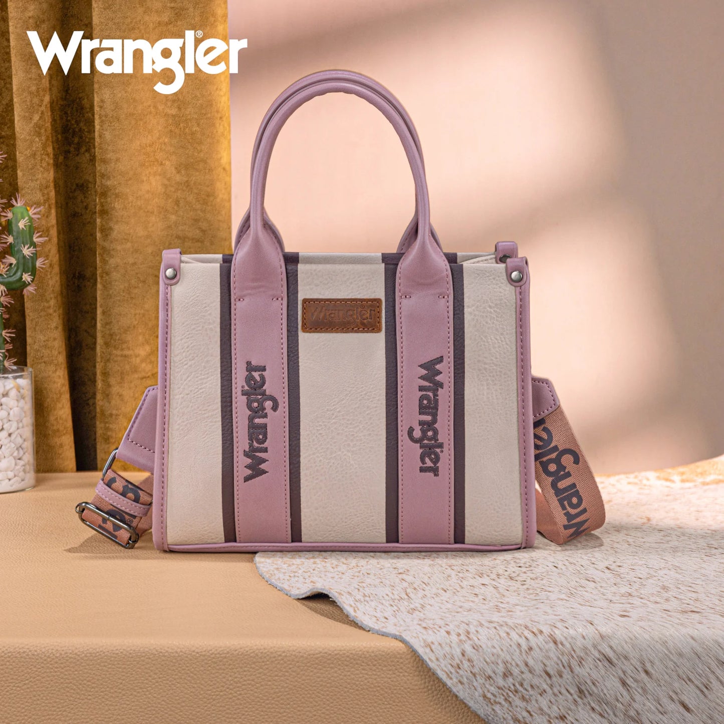 Wrangler Color Block Tote/Crossbody