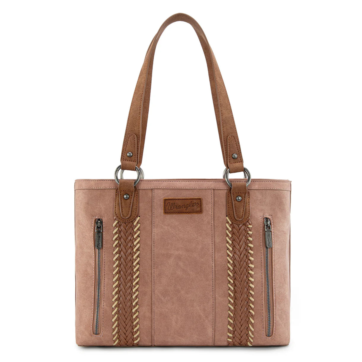 Wrangler Braided Whipstitch Zippered Tote