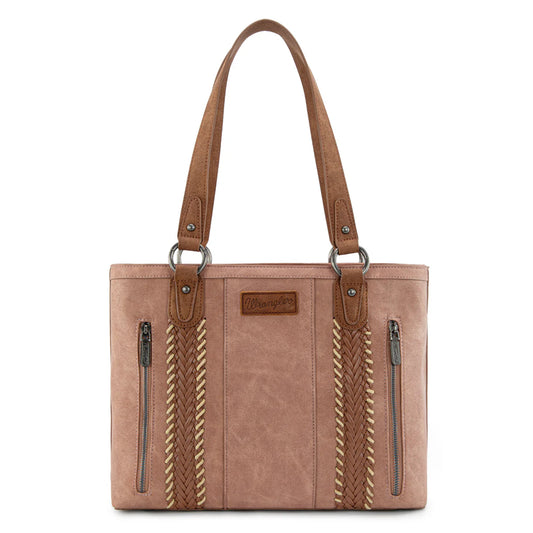 Wrangler Braided Whipstitch Zippered Tote