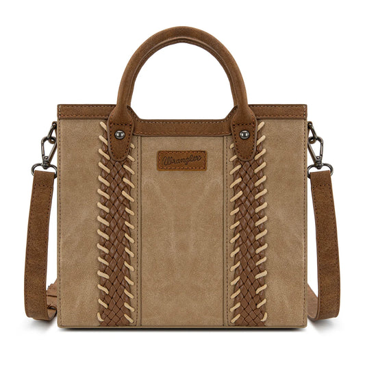 Wrangler Braided Whipstitch Top Handle Small Tote/Crossbody
