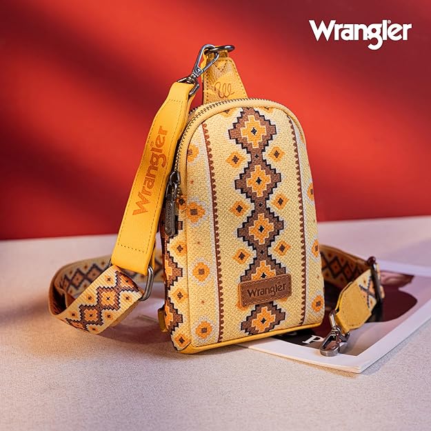 MONTANA WEST WRANGLER AZTEC PRINT CROSSBODY SLING CHEST BAG