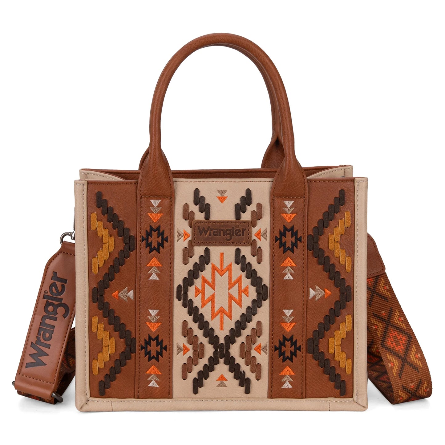 Wrangler Aztec Embroidered Tote/Crossbody