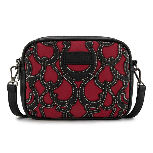 Wrangler Horseshoe Cutout Double Zip Crossbody Bag