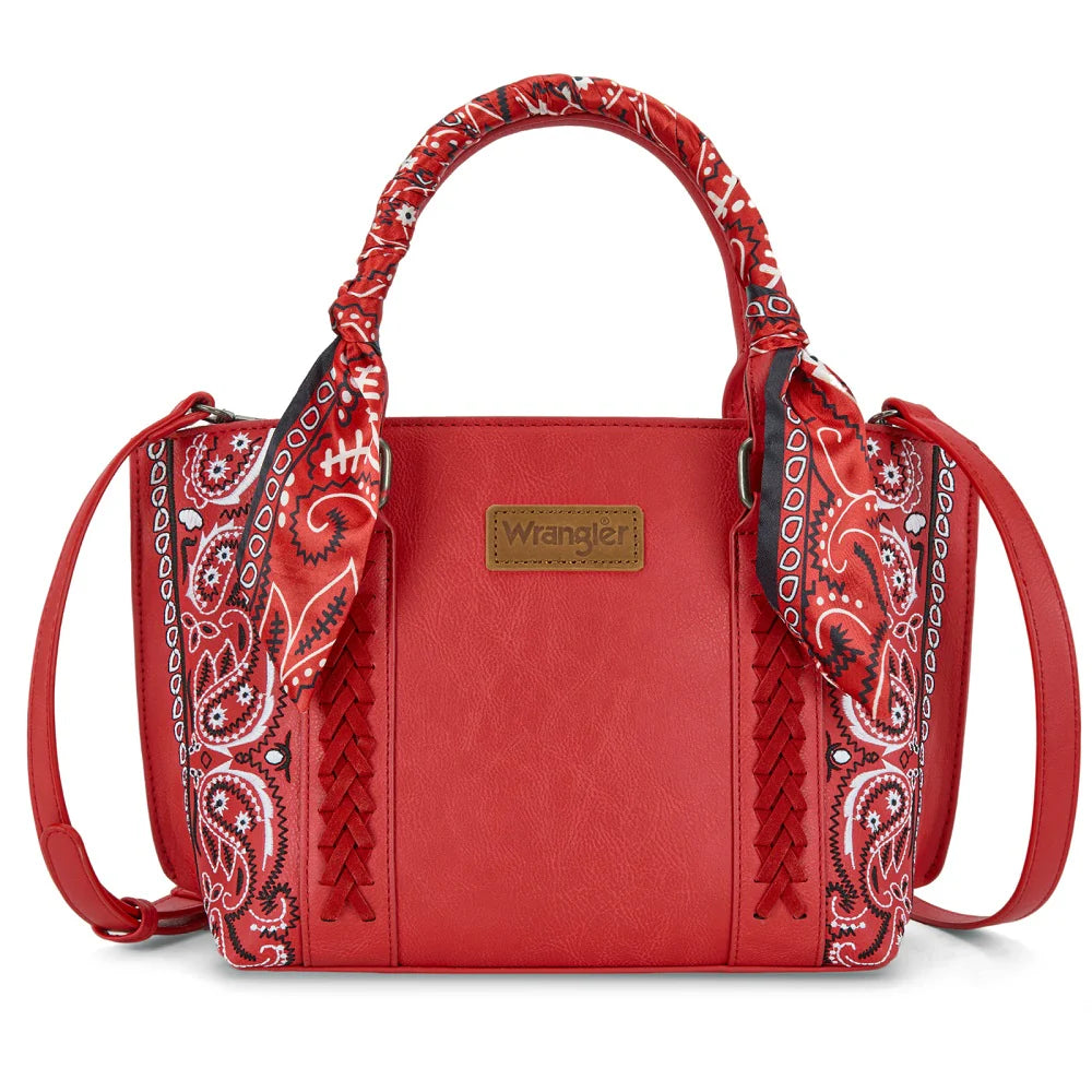Wrangler Braided Paisley Bandana Tote Bag