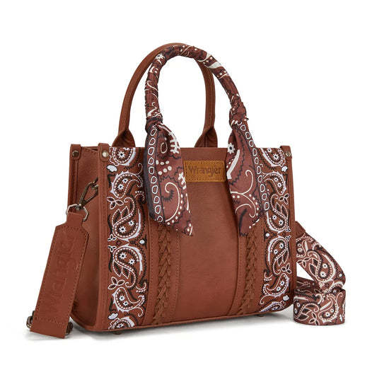 Wrangler Braided Paisley Bandana Tote Bag