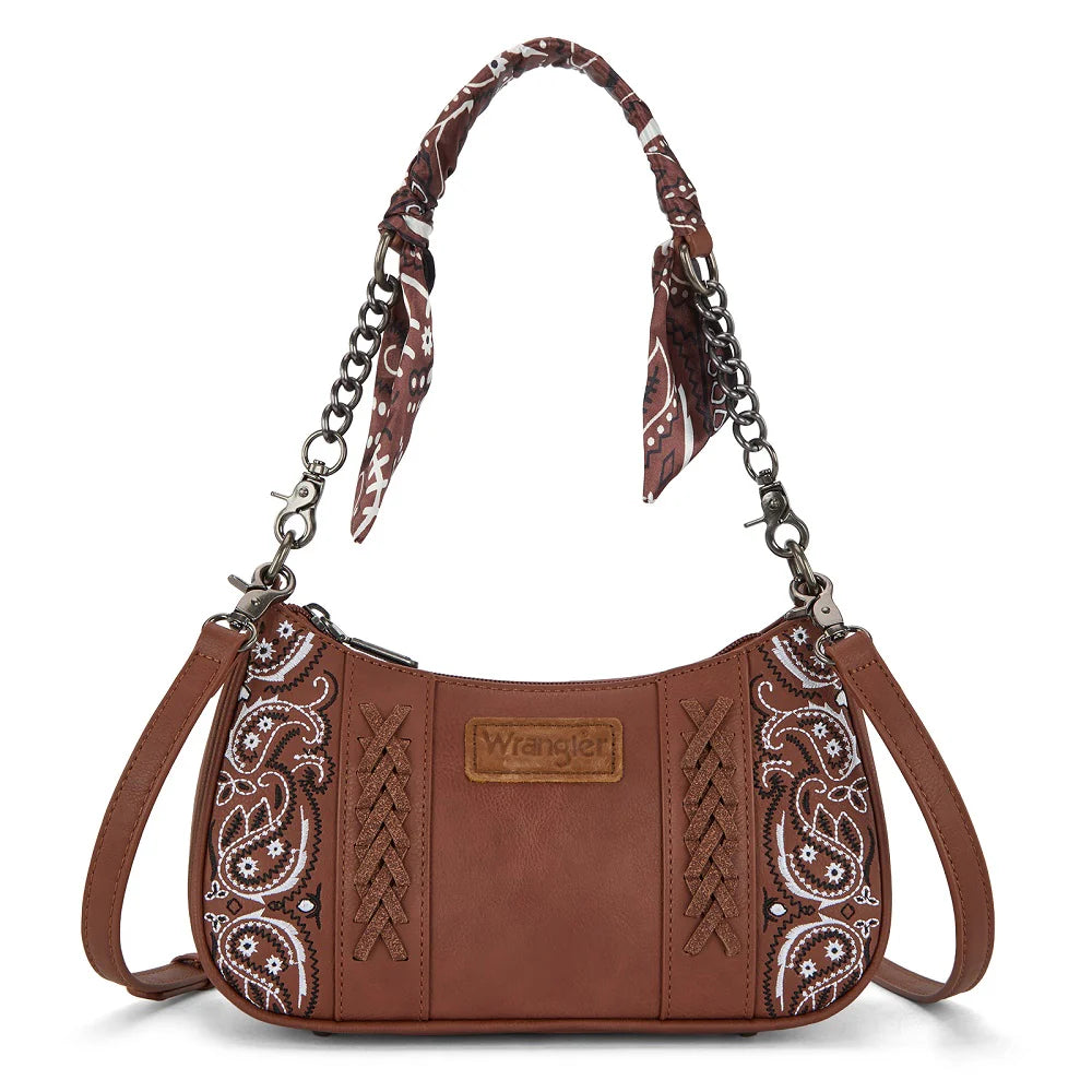 Wrangler Braided Paisley Bandana Shoulder Bag