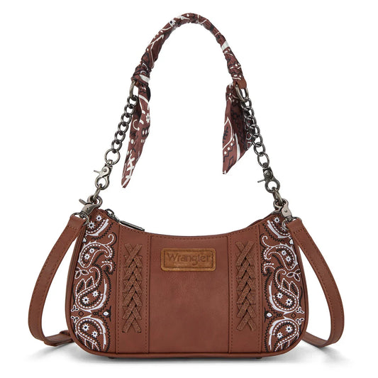 Wrangler Braided Paisley Bandana Shoulder Bag