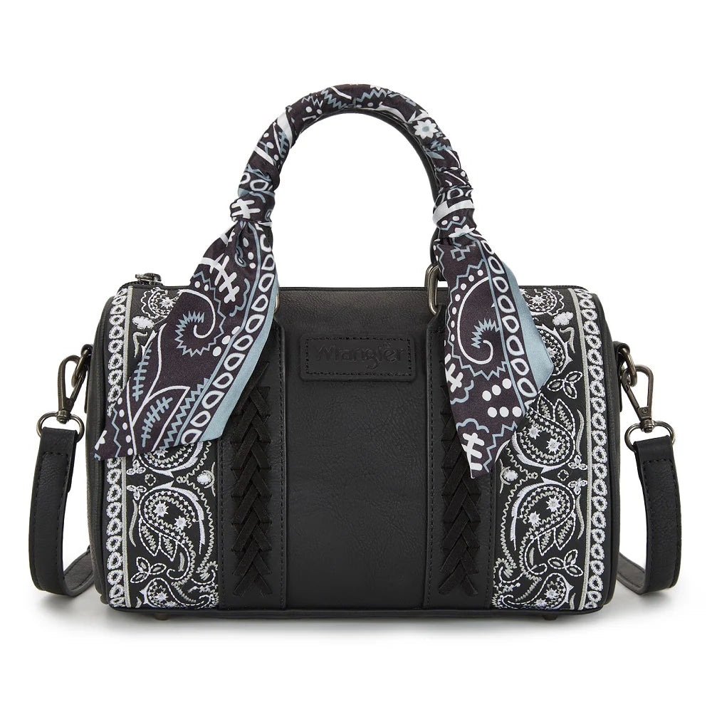 Wrangler Braided Paisley Bandana Boston Bag