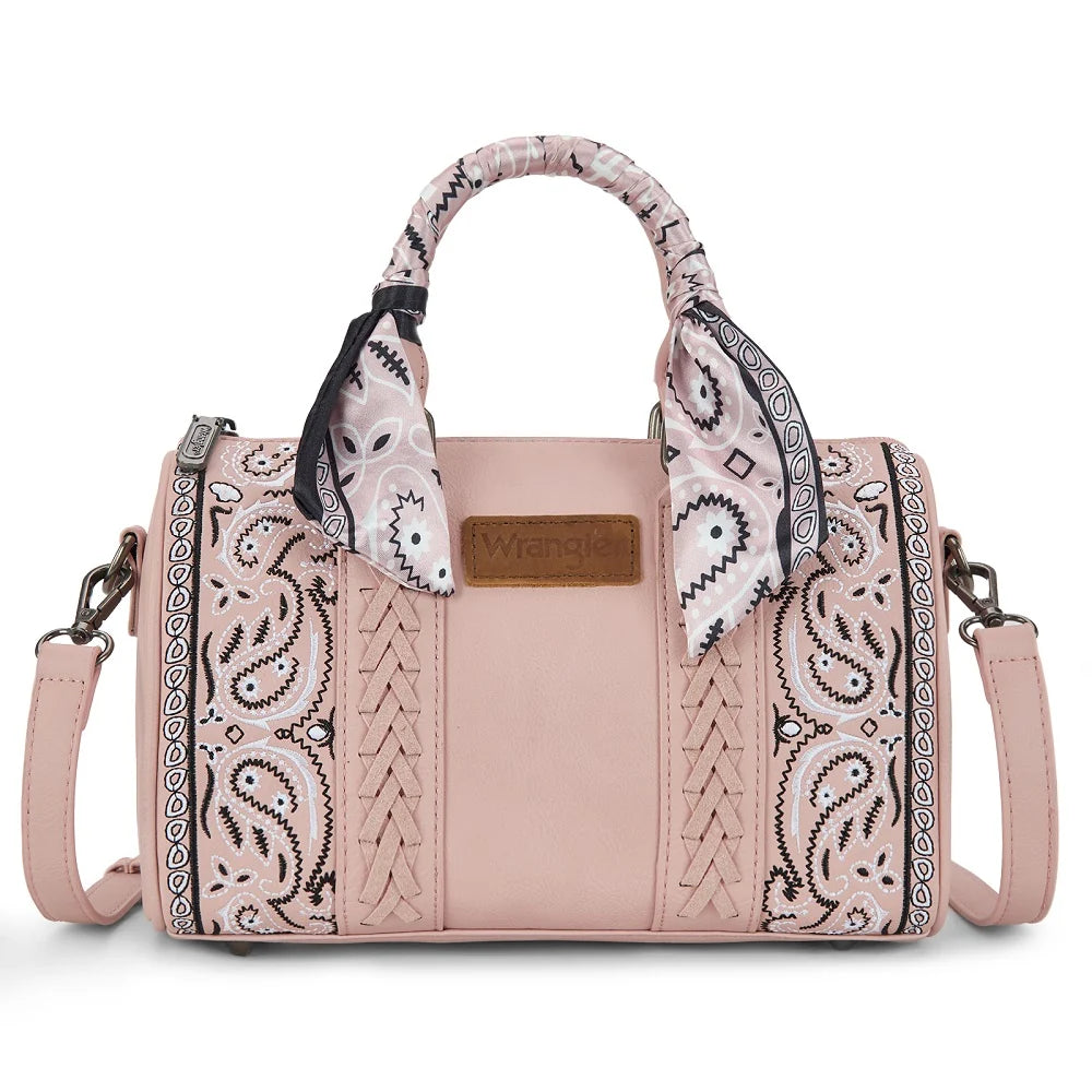 Wrangler Braided Paisley Bandana Boston Bag