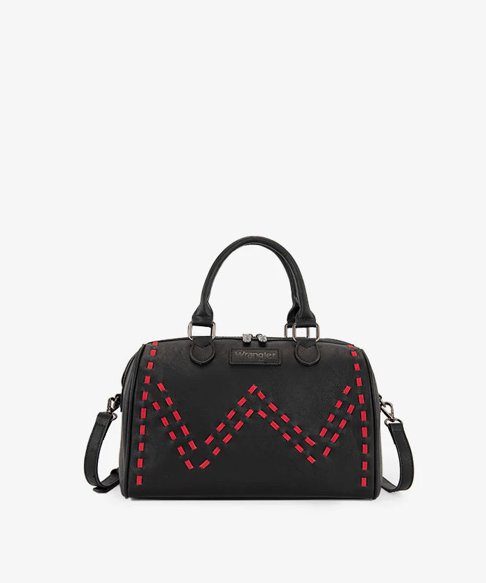 Wrangler Stitch Detail Classic Barrel Satchel/Crossbody