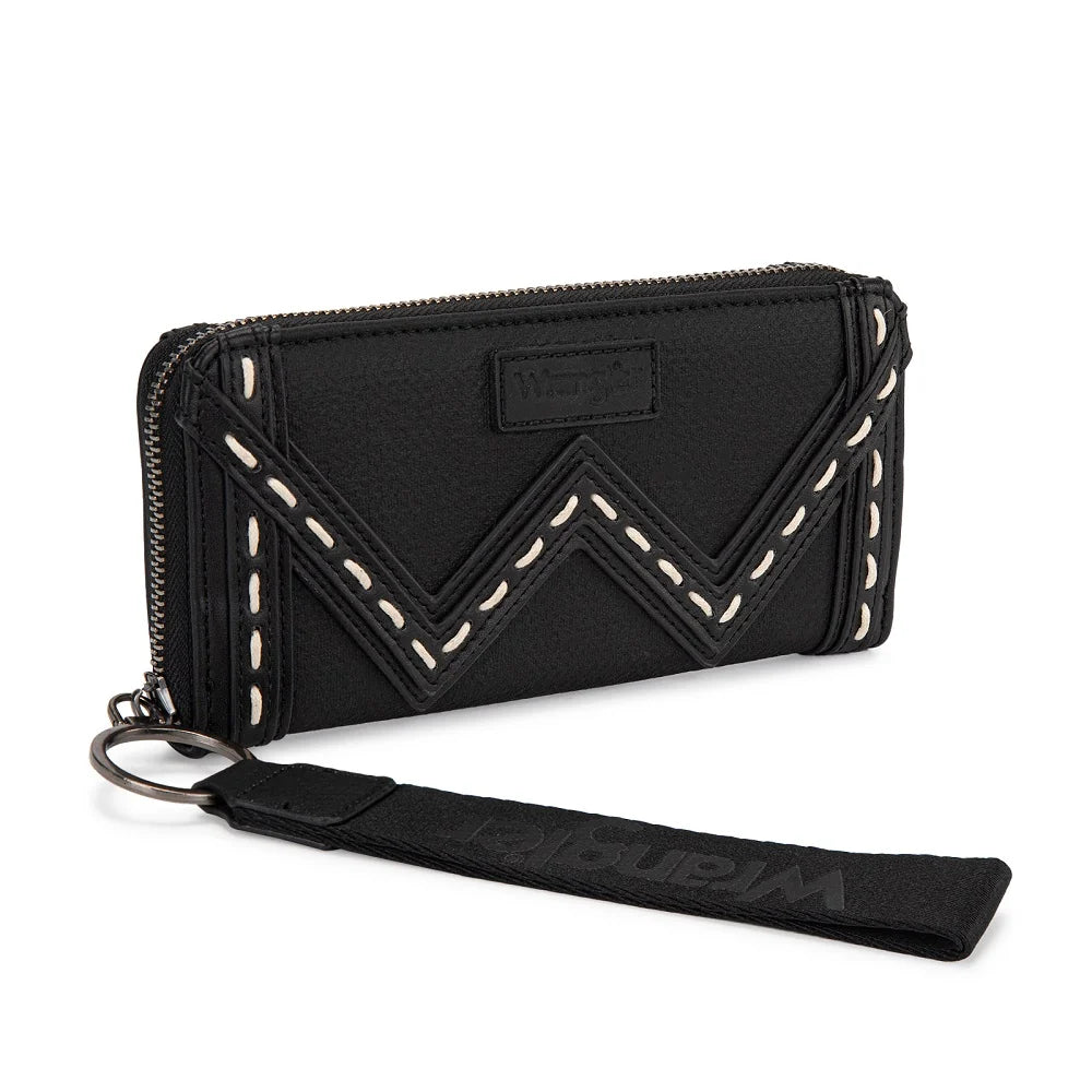 Wrangler Western Chevron Contrast Stitch RFID Wallet