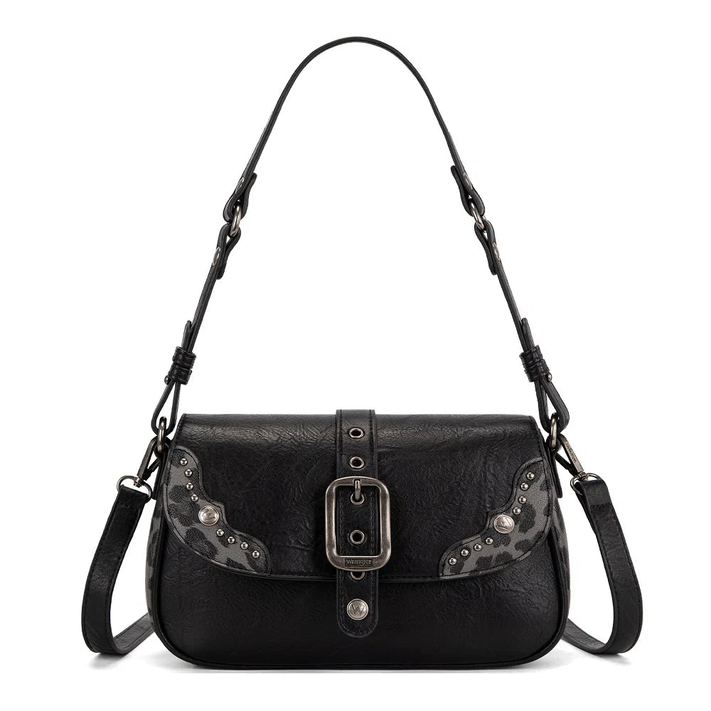Wrangler Western Buckle Studded Shoulder Crossbody Bag