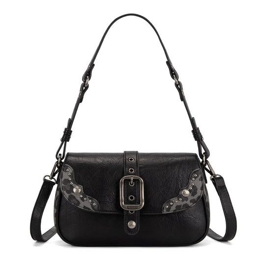 Wrangler Western Buckle Studded Shoulder Crossbody Bag