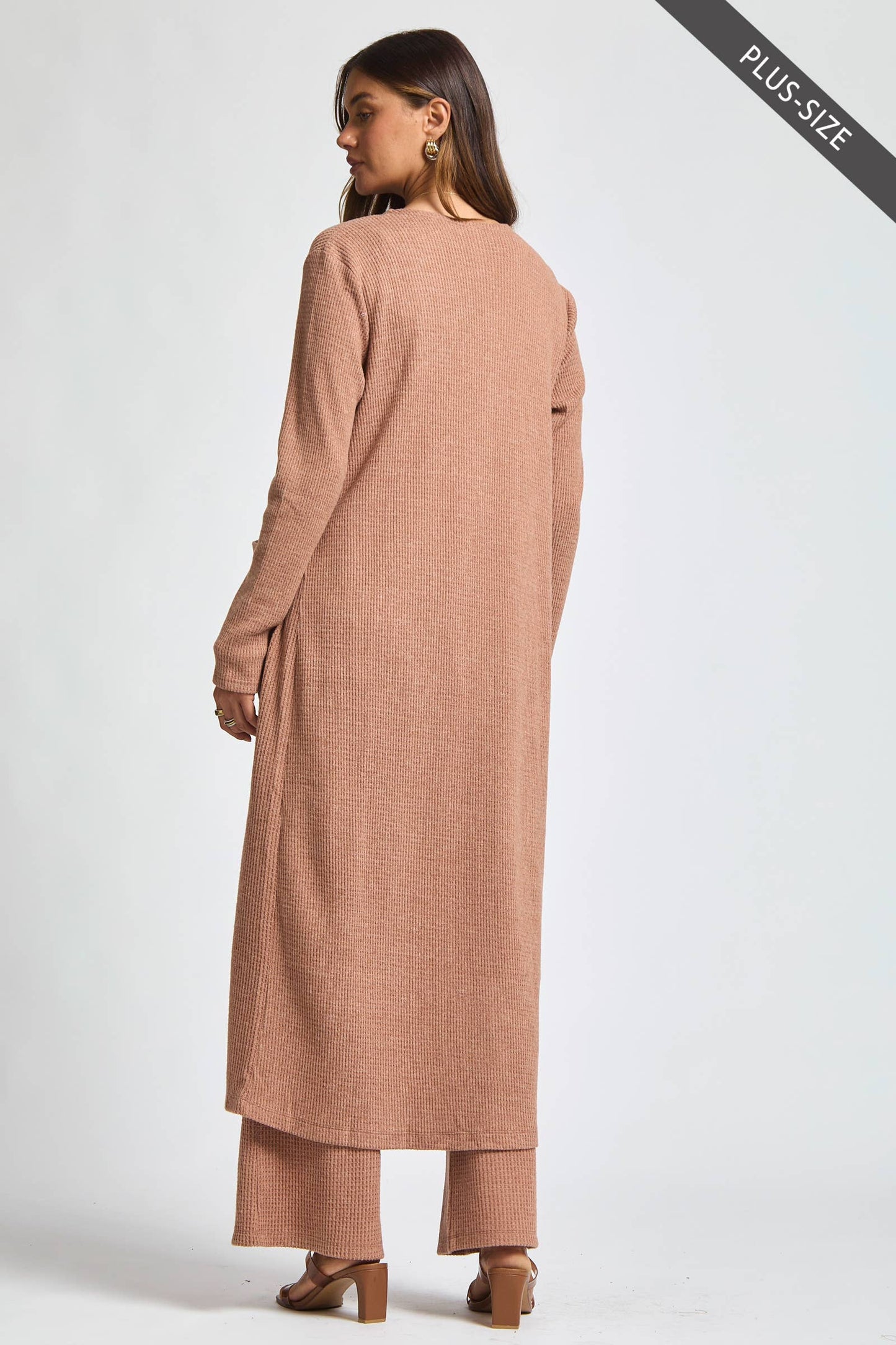 Dear Scarlett - PLUS SIZE Thermal Sleeveless Tank + Cardigan + Relaxed Pants