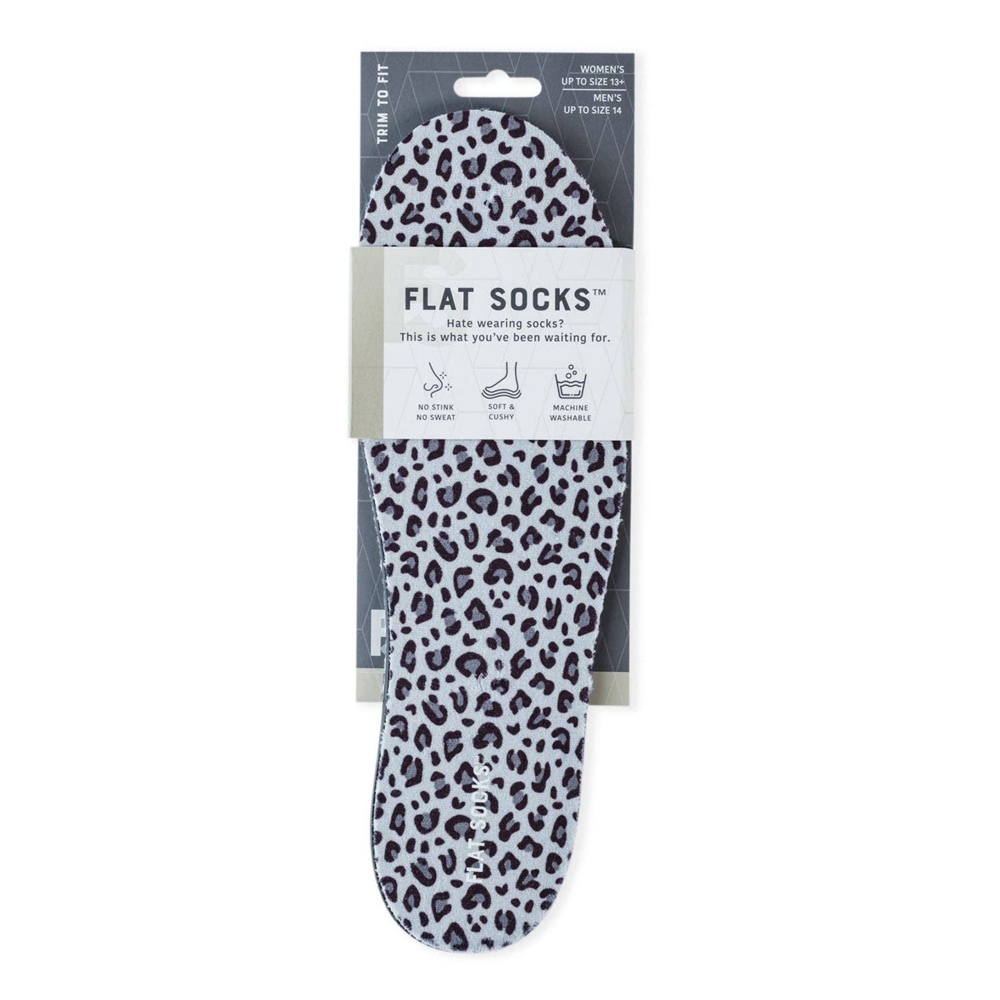 FLAT SOCKS - Snow Leopard Print FLAT SOCKS