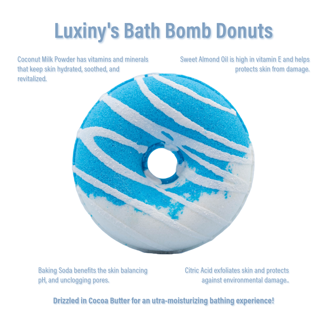 Luxiny Products - Luxurious Bath and Body - Bath Bomb | Donut Shaped Bath Bomb | Blueberry Muffin