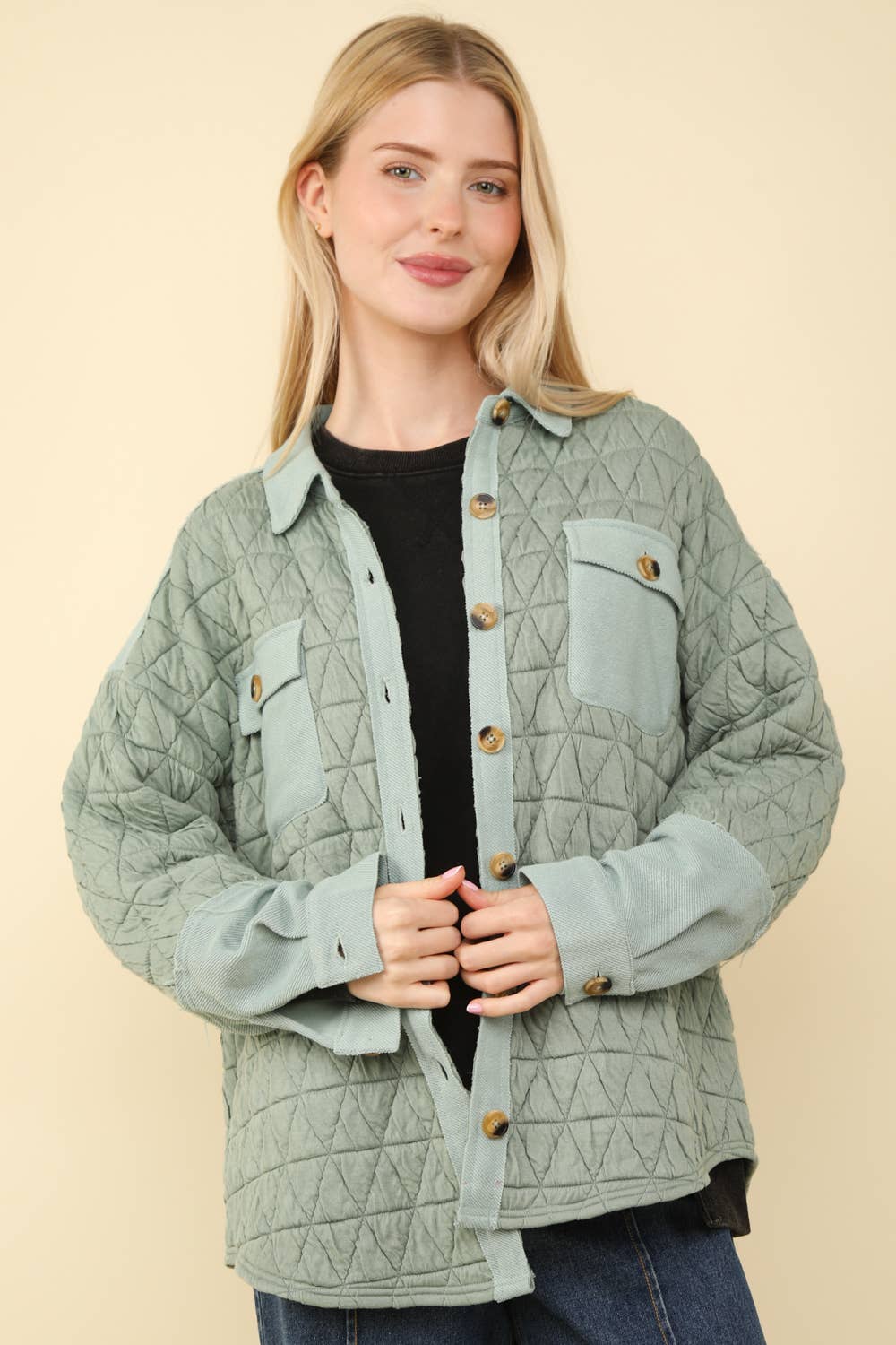 Oversized Quilted Cozy Shacket Jacket