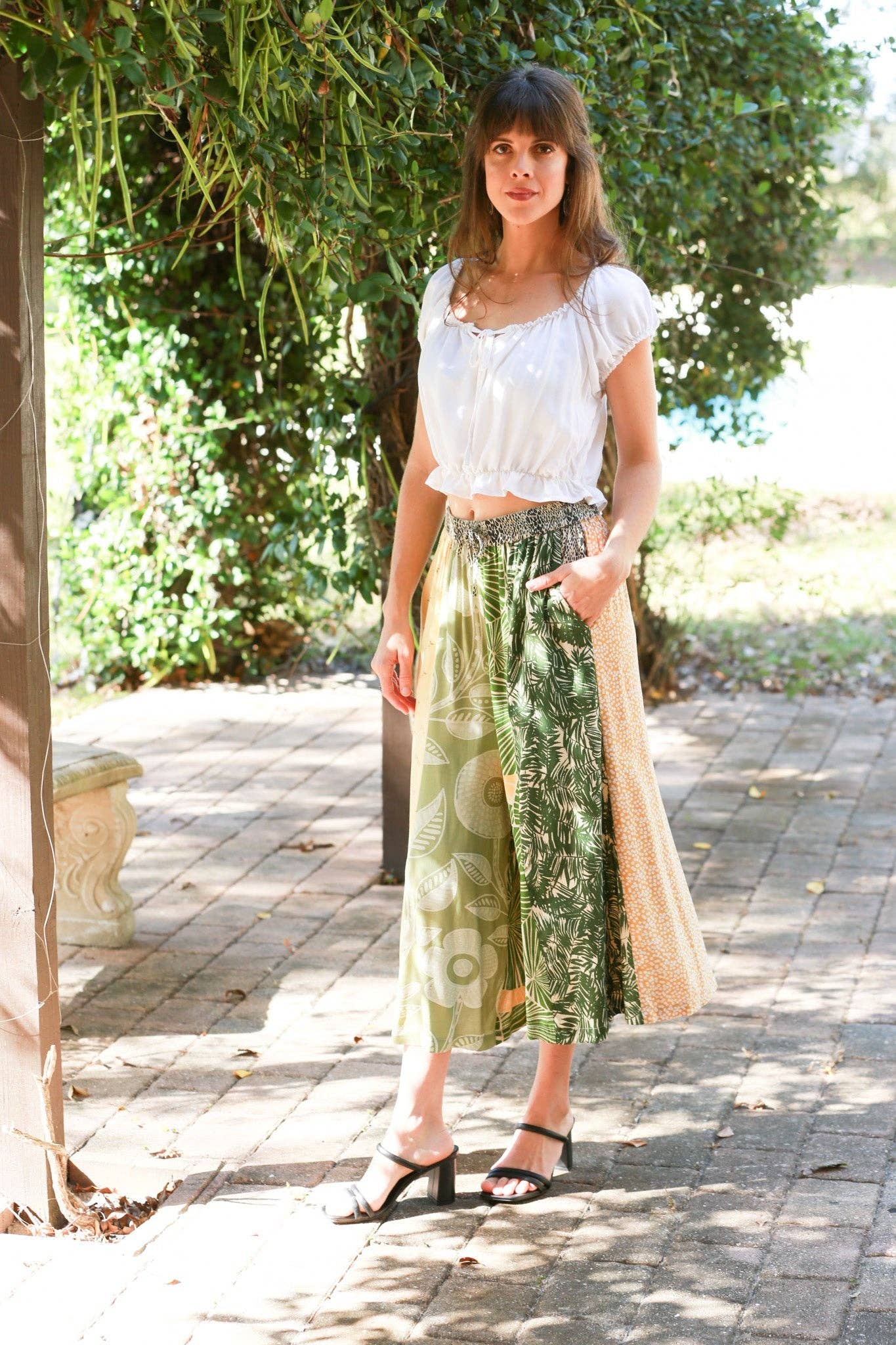 Patchwork Hippie Jungle Dream Palazzo Pants