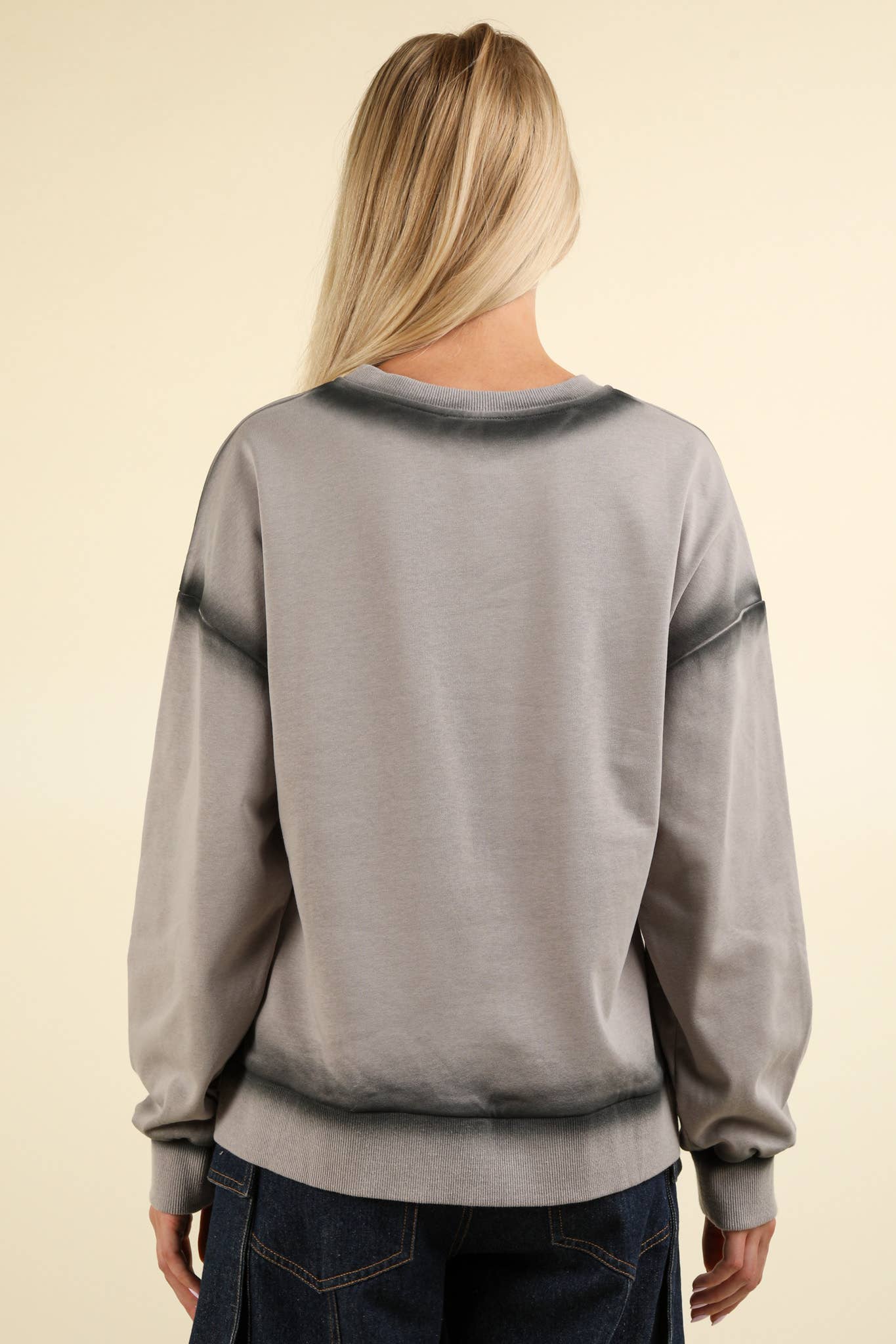 Oversized Sweat Shirt Knit Top