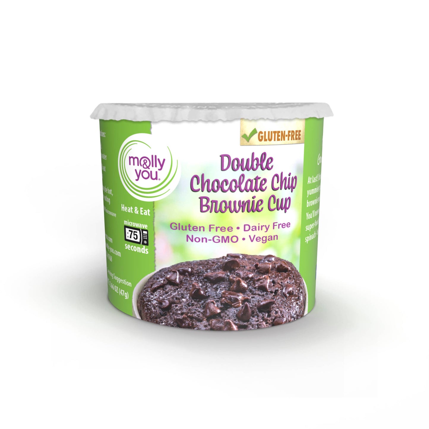 molly&you® - Gluten-Free Double Chocolate Chip Brownie Cup