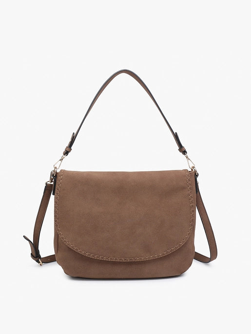 Jess Faux Suede Satchel M2519