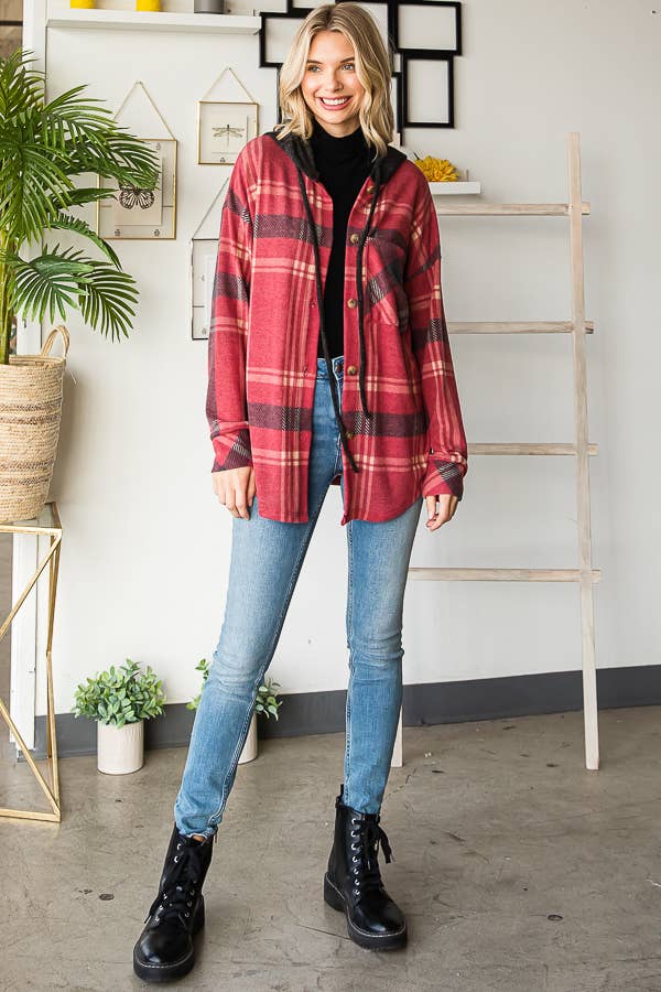 SOFT PLAID SHACKET