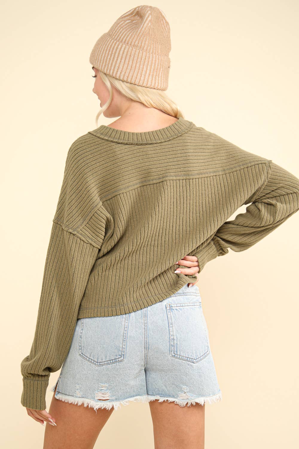 Soft V-Neck Knit Top