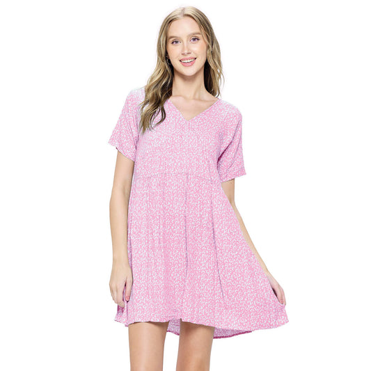 Dress Loose Fit Tiered Ruffle