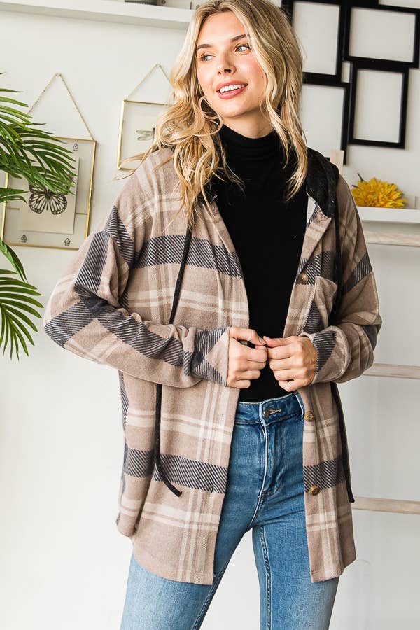 SOFT PLAID SHACKET