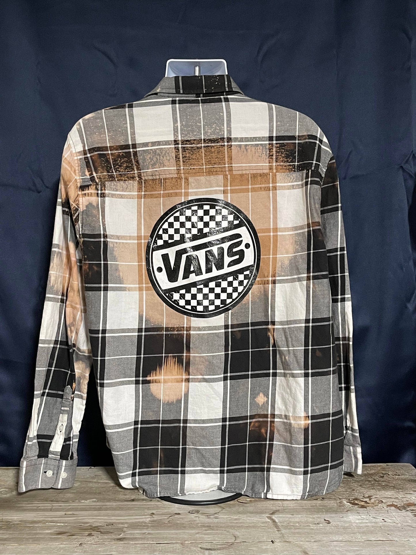 VANS logo Bleached Button Down Shirt