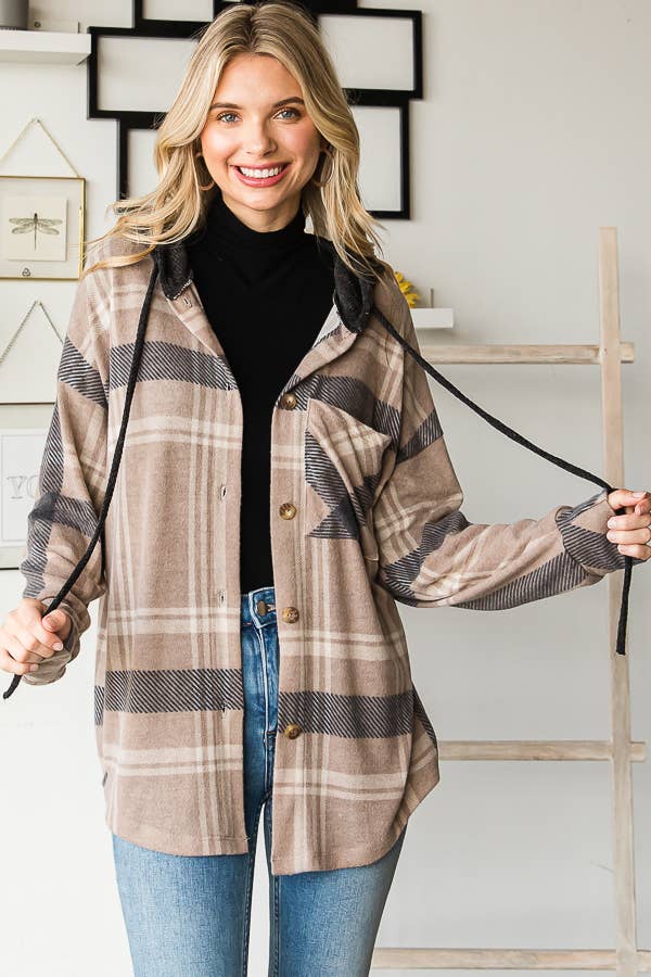 SOFT PLAID SHACKET