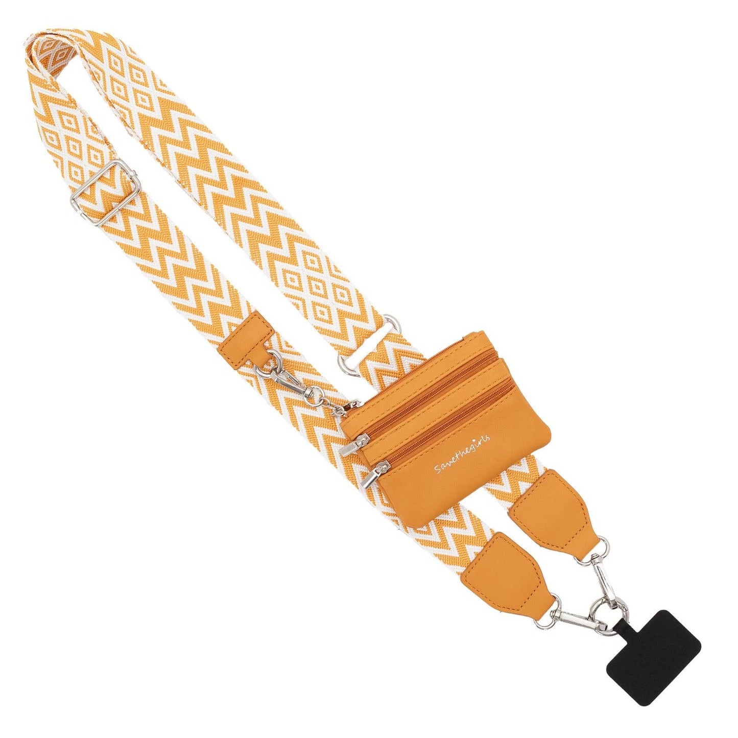 Save The Girls - Clip & Go Crossbody Phone Lanyard - Chevron Collection