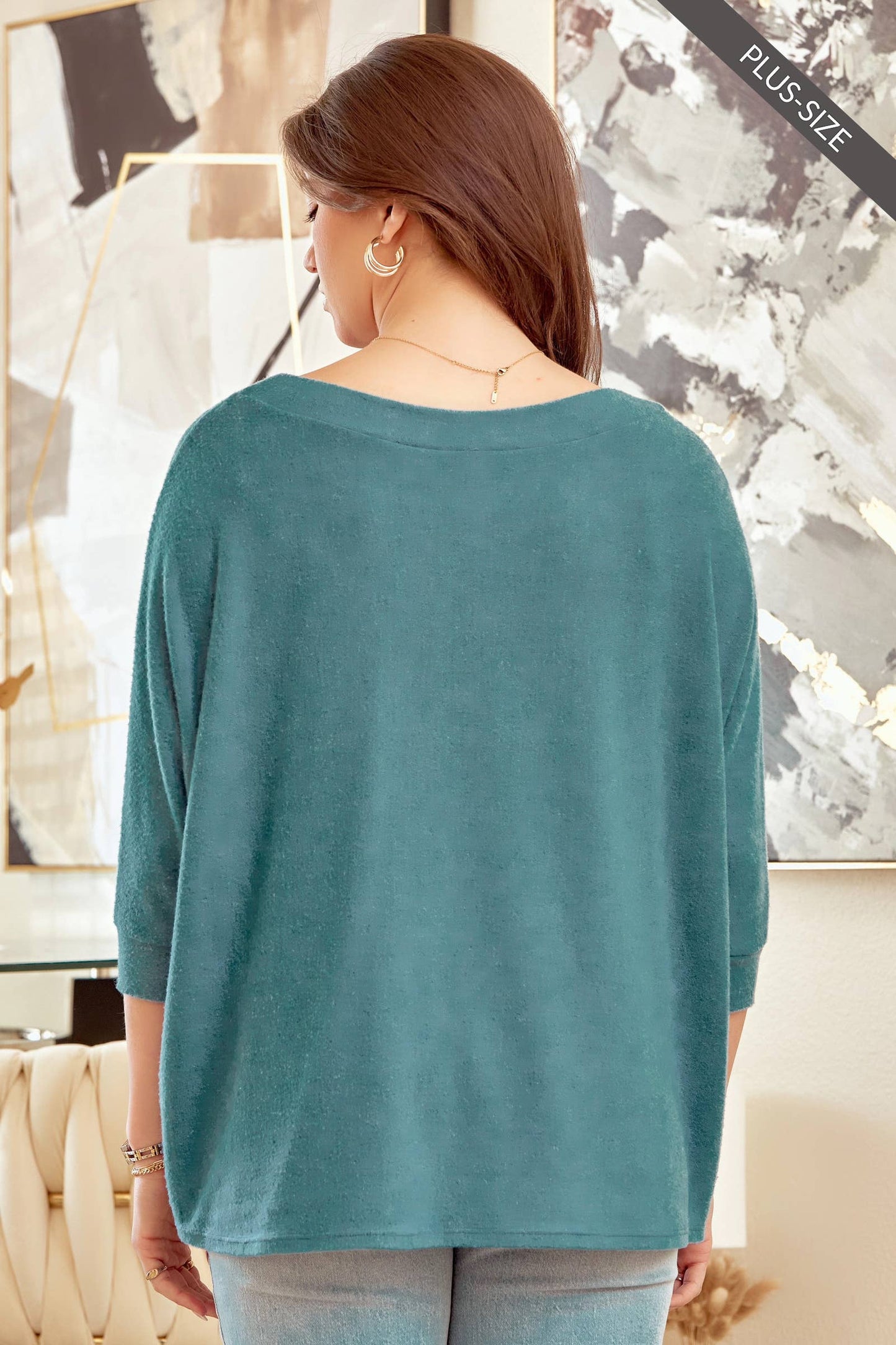 PLUS SIZE Soft poncho like tunic top