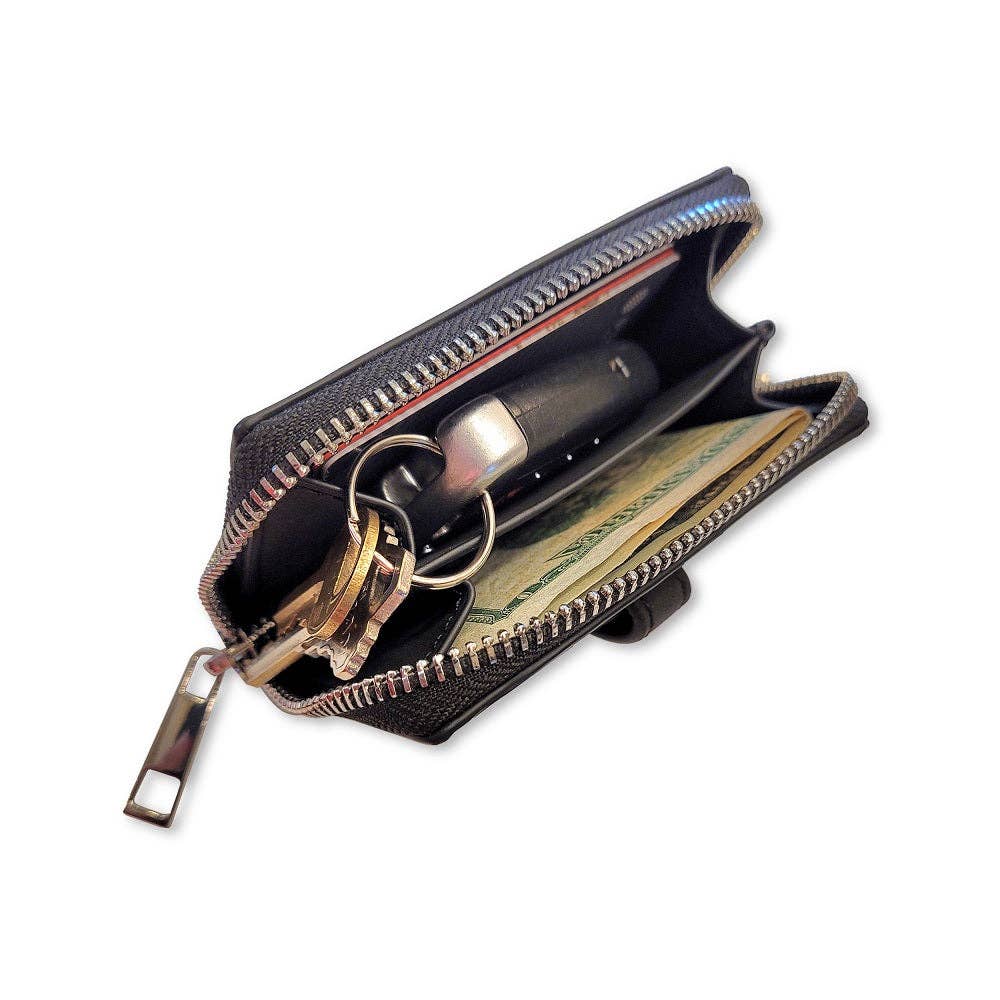 Save The Girls - Clip & Go Strap w/Pouch Brushed Vegan Leather: Brown - Brown Pouch