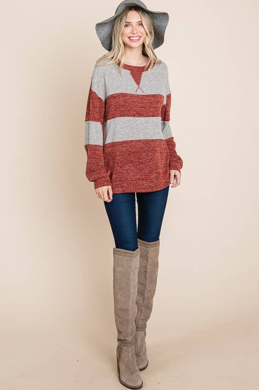 Color Block Casual Top