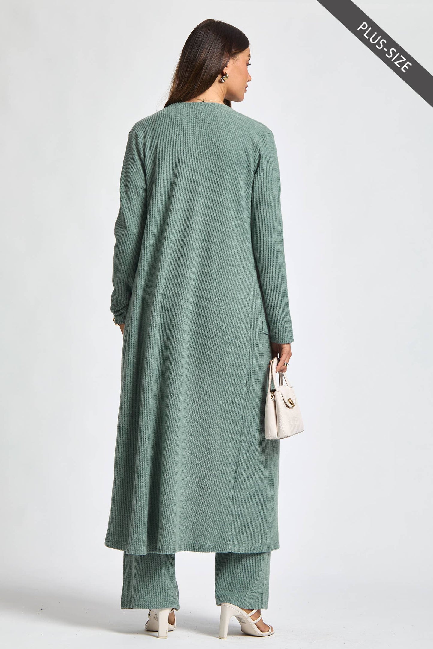 Dear Scarlett - PLUS SIZE Thermal Sleeveless Tank + Cardigan + Relaxed Pants