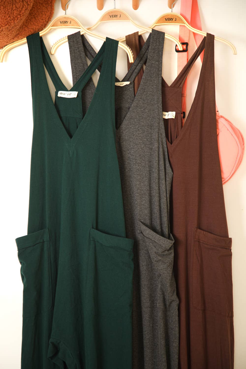 Casual Loose Fit Solid Knit Baggy Jumpsuit