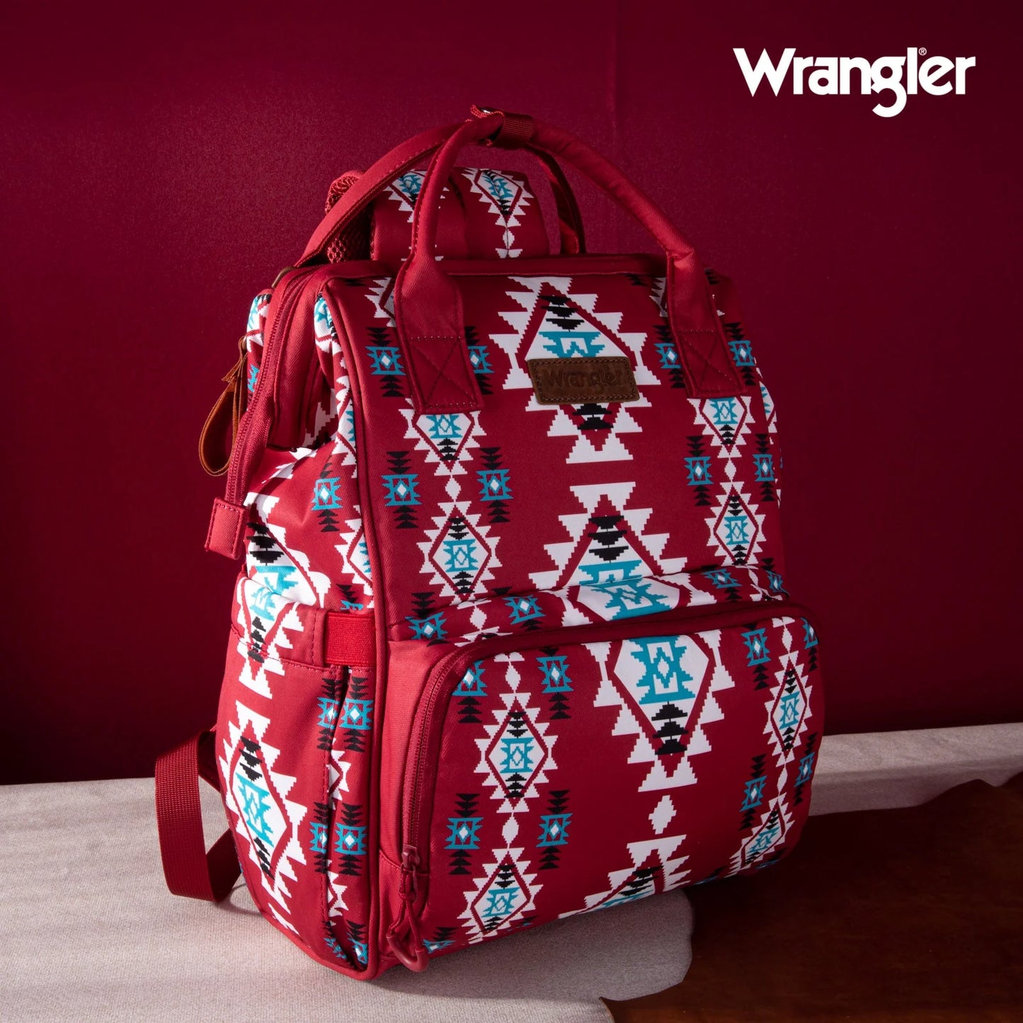 MONTANA WEST WRANGLER ALL OVER AZTEC DUAL SIDED BACKPACK