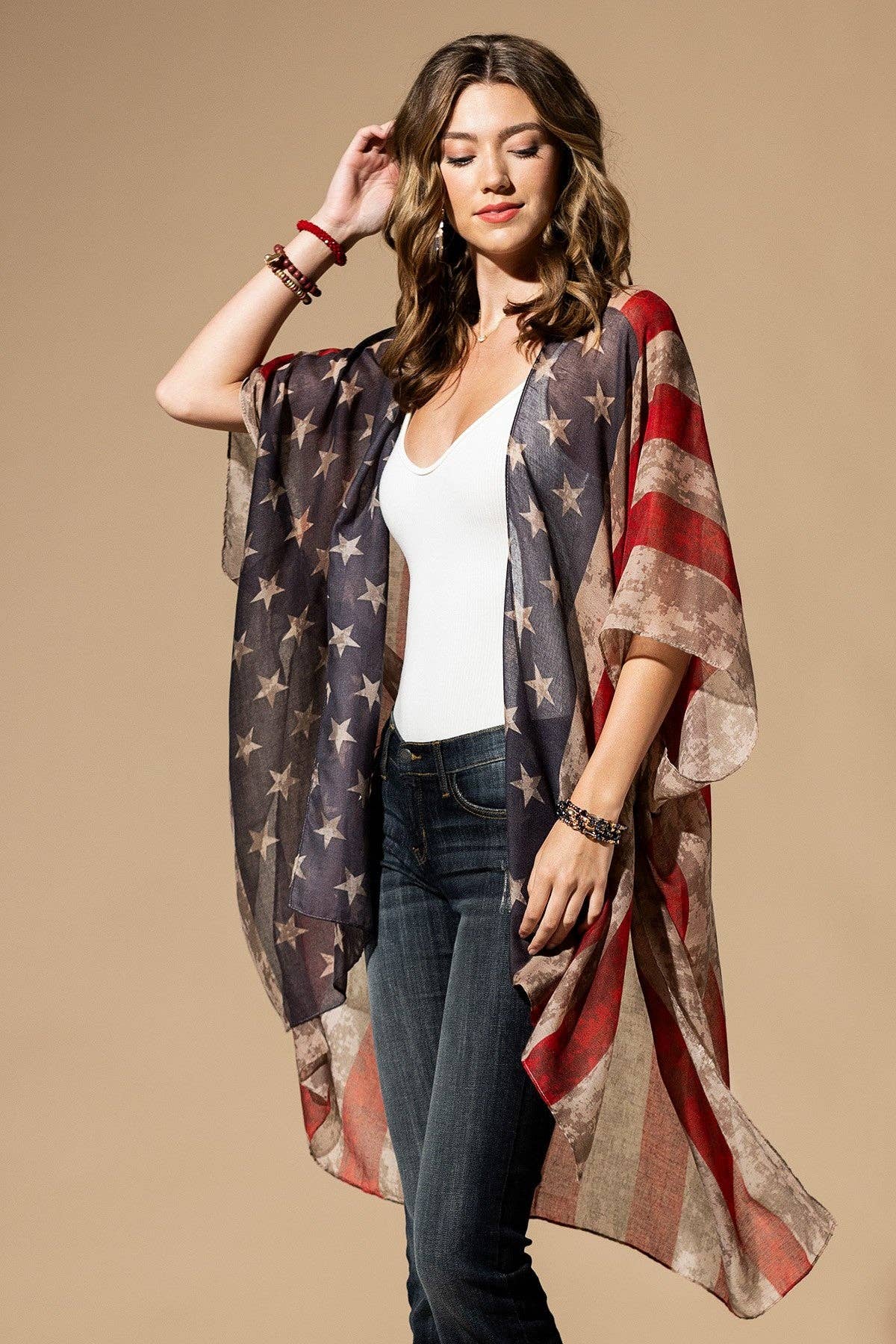 Vintage Stars & Stripes Kimono