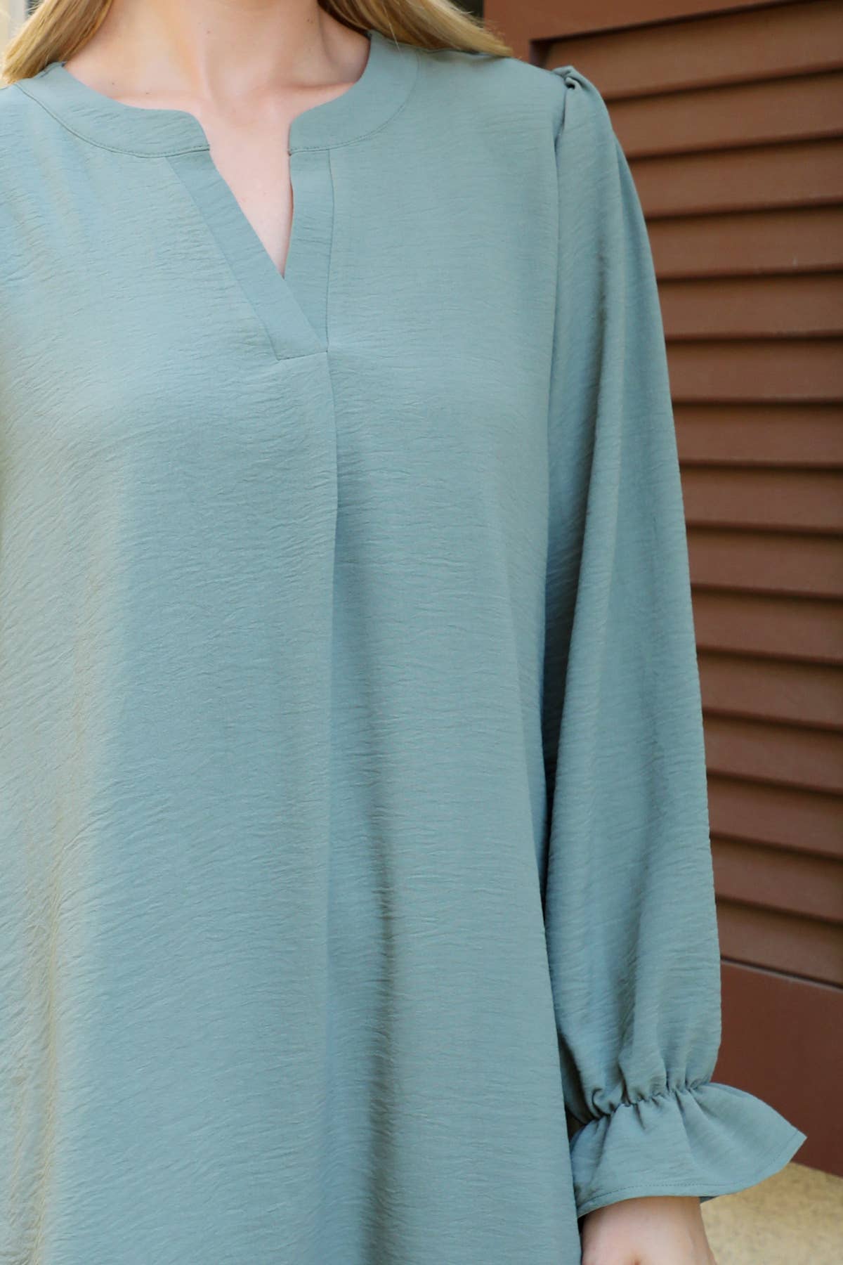 Collared neckline woven dress