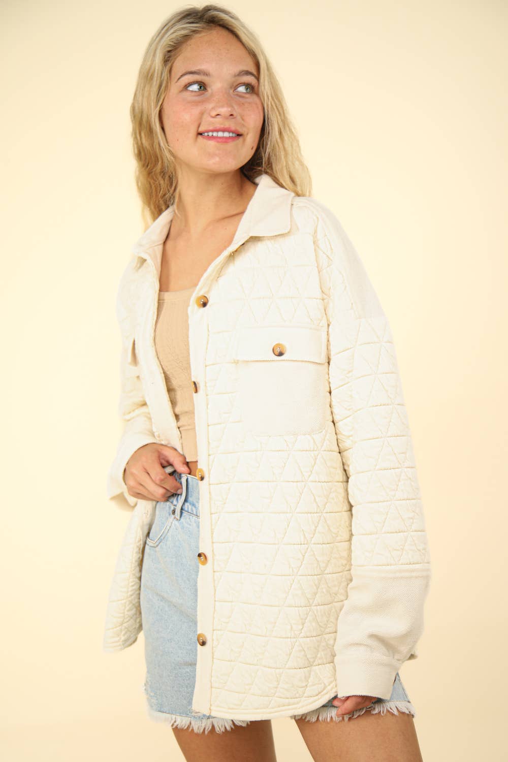 Oversized Quilted Cozy Shacket Jacket