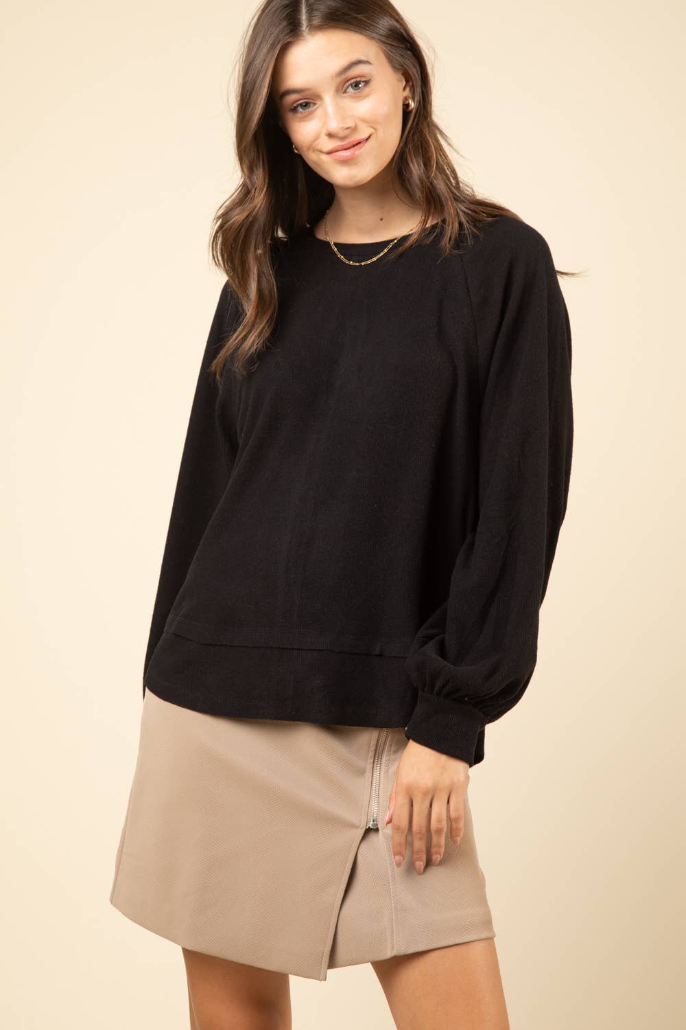 Oversized Cutout Knit Top