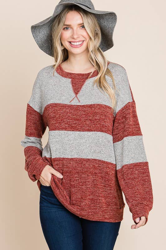 Color Block Casual Top
