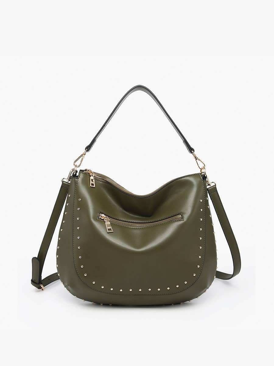 Jen & Co. - Aurelia Studded Hobo Bag – Crossbody Strap | M2630