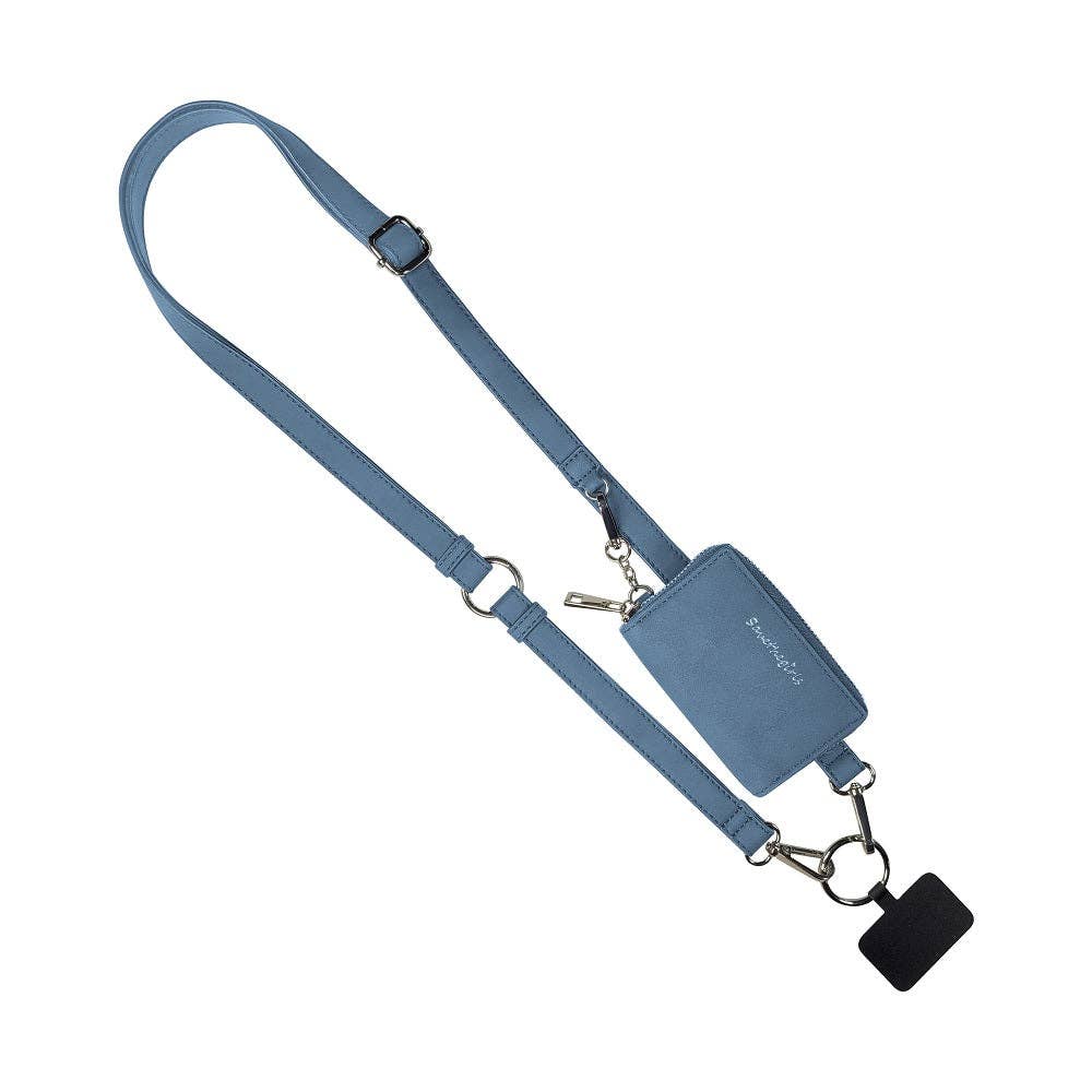 Save The Girls - Clip & Go Strap w/Pouch Brushed Vegan Leather: Brown - Brown Pouch