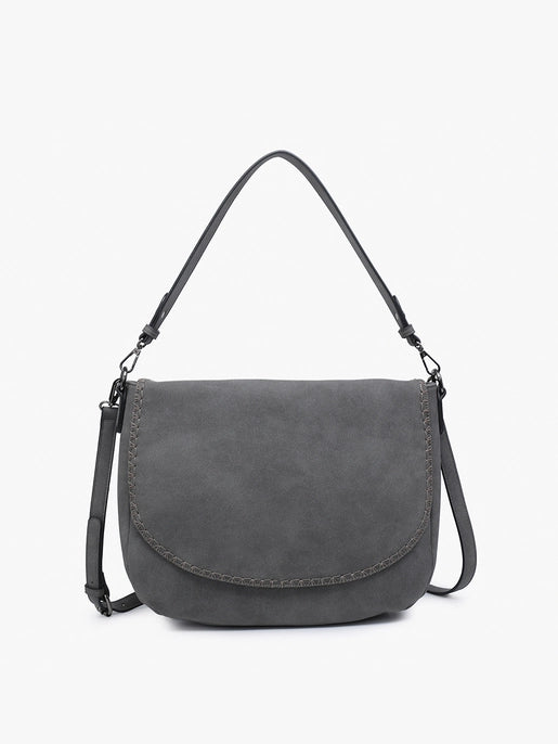 Jess Faux Suede Satchel M2519